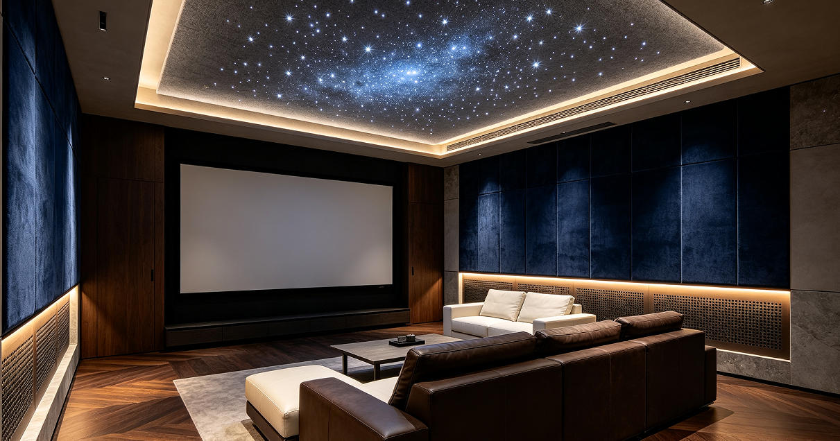 luxury home cinema starry ceiling