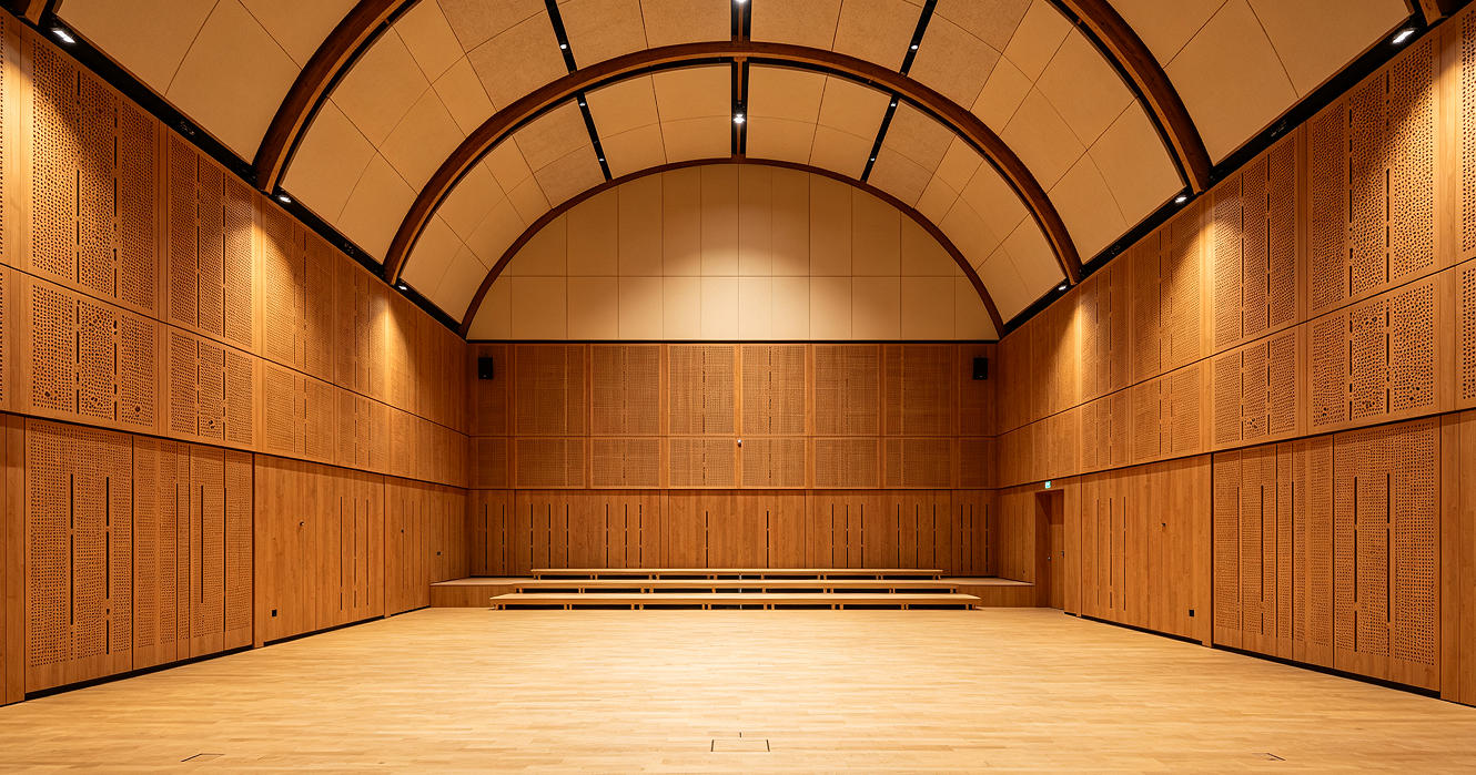 grooved perforated acoustic panels