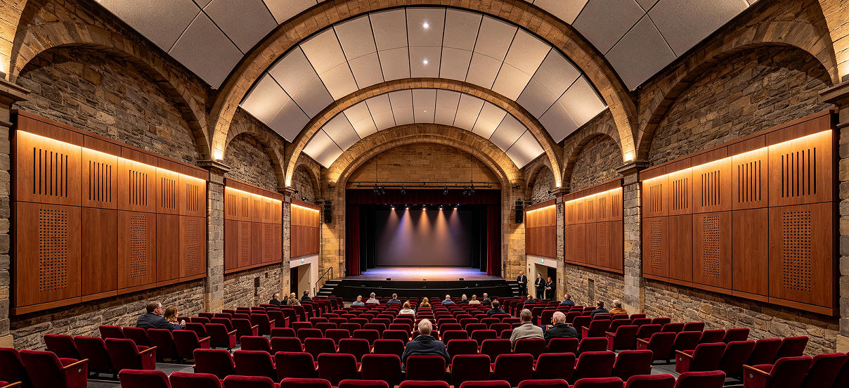 grooved perforated acoustic panels