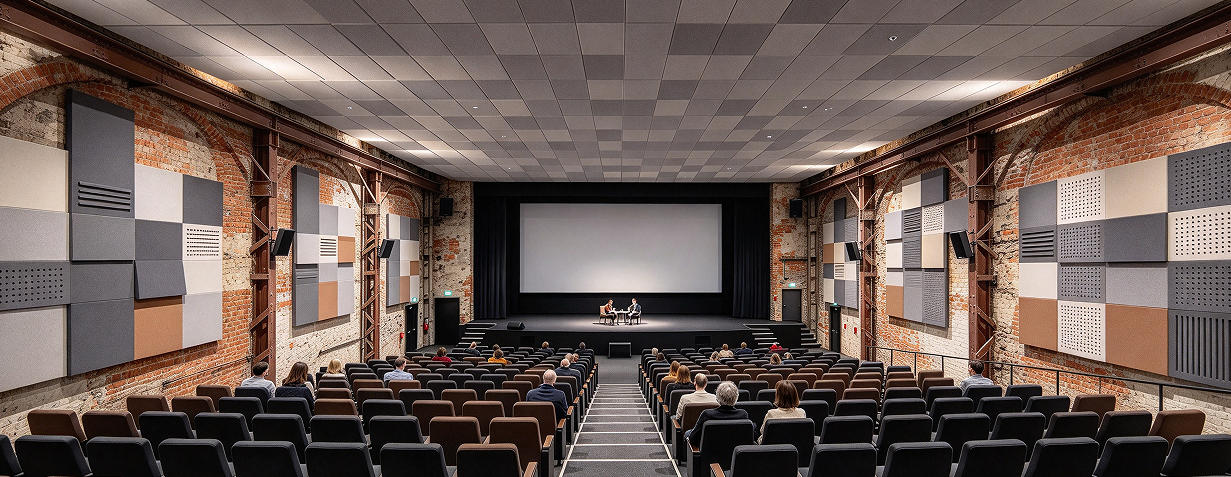 grooved perforated acoustic panels