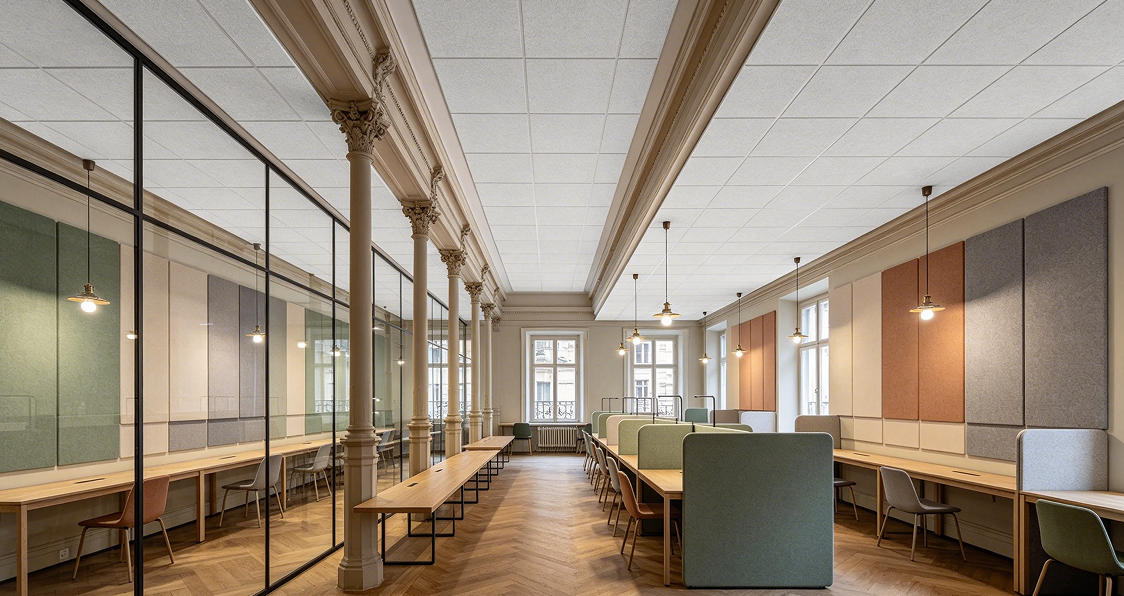 co-working study space acoustics