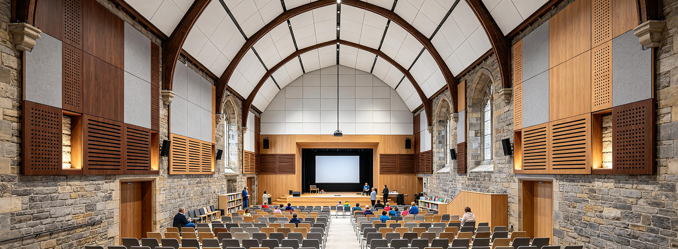 grooved perforated acoustic panels