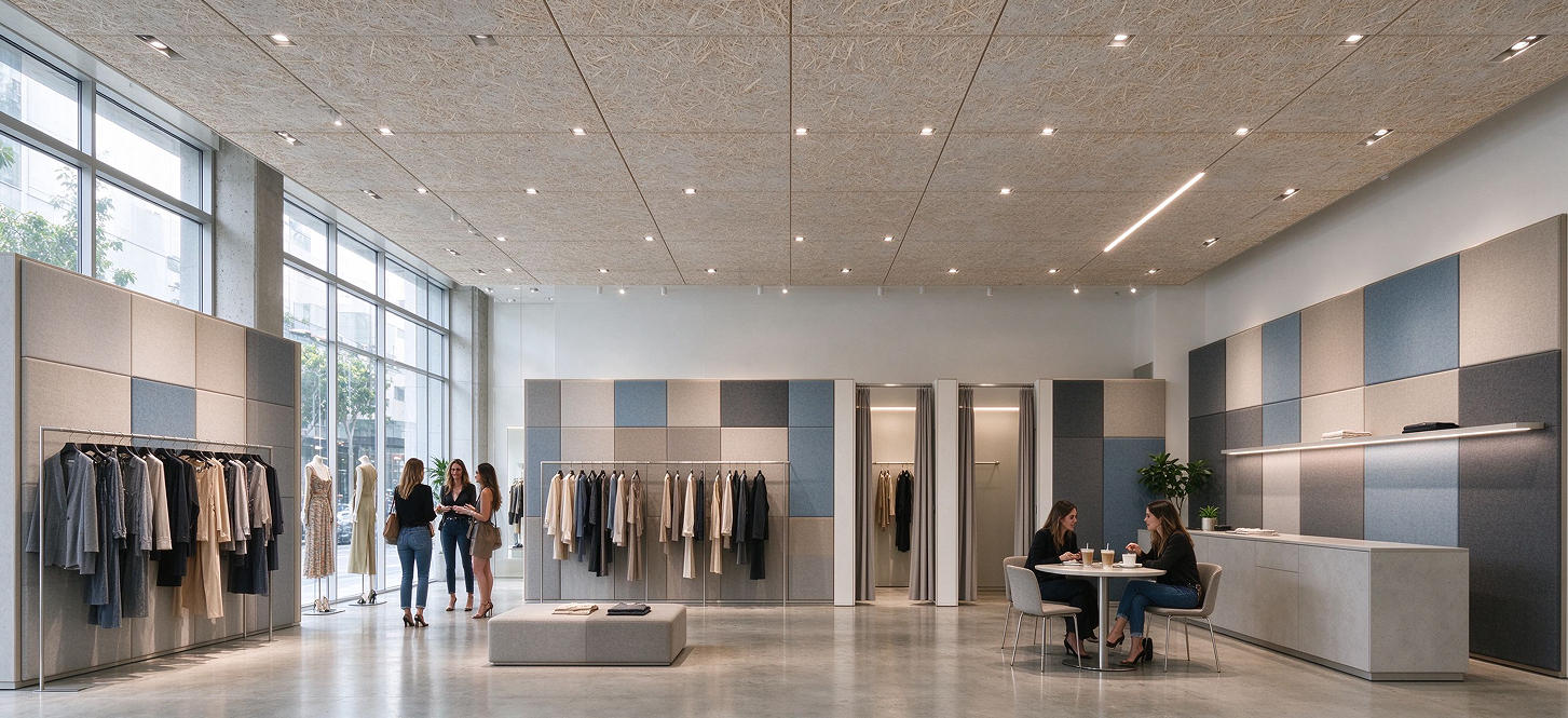 wood wool acoustic ceiling