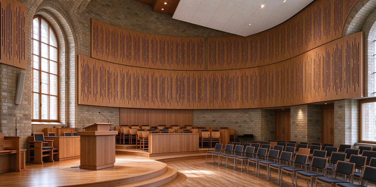 perforated grooved acoustic panel
