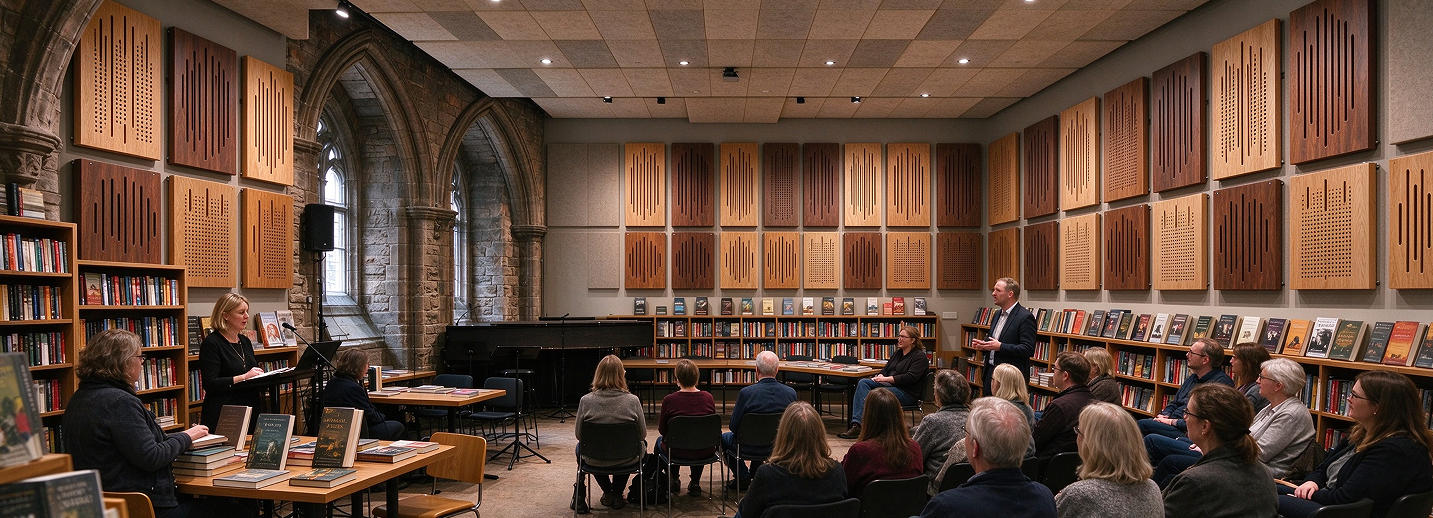grooved perforated acoustic panels