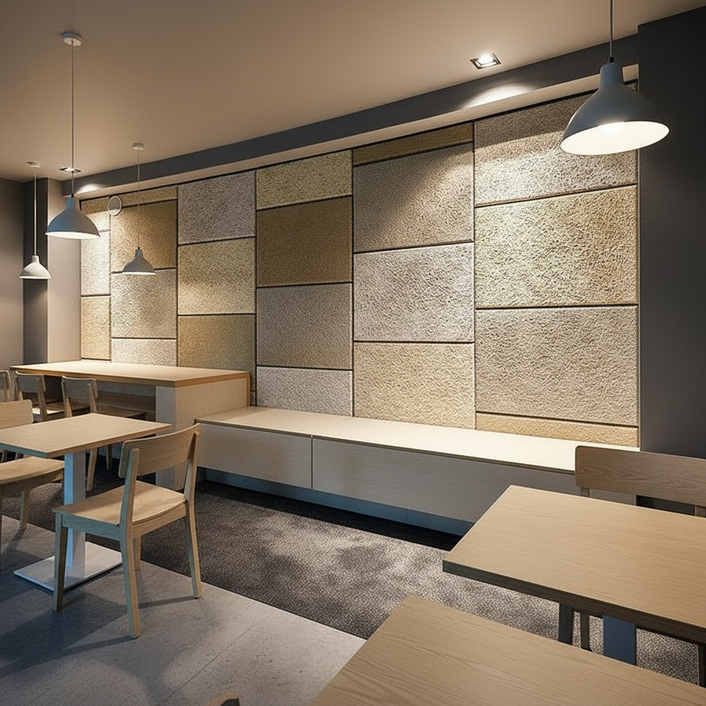 Wood wool acoustic panels