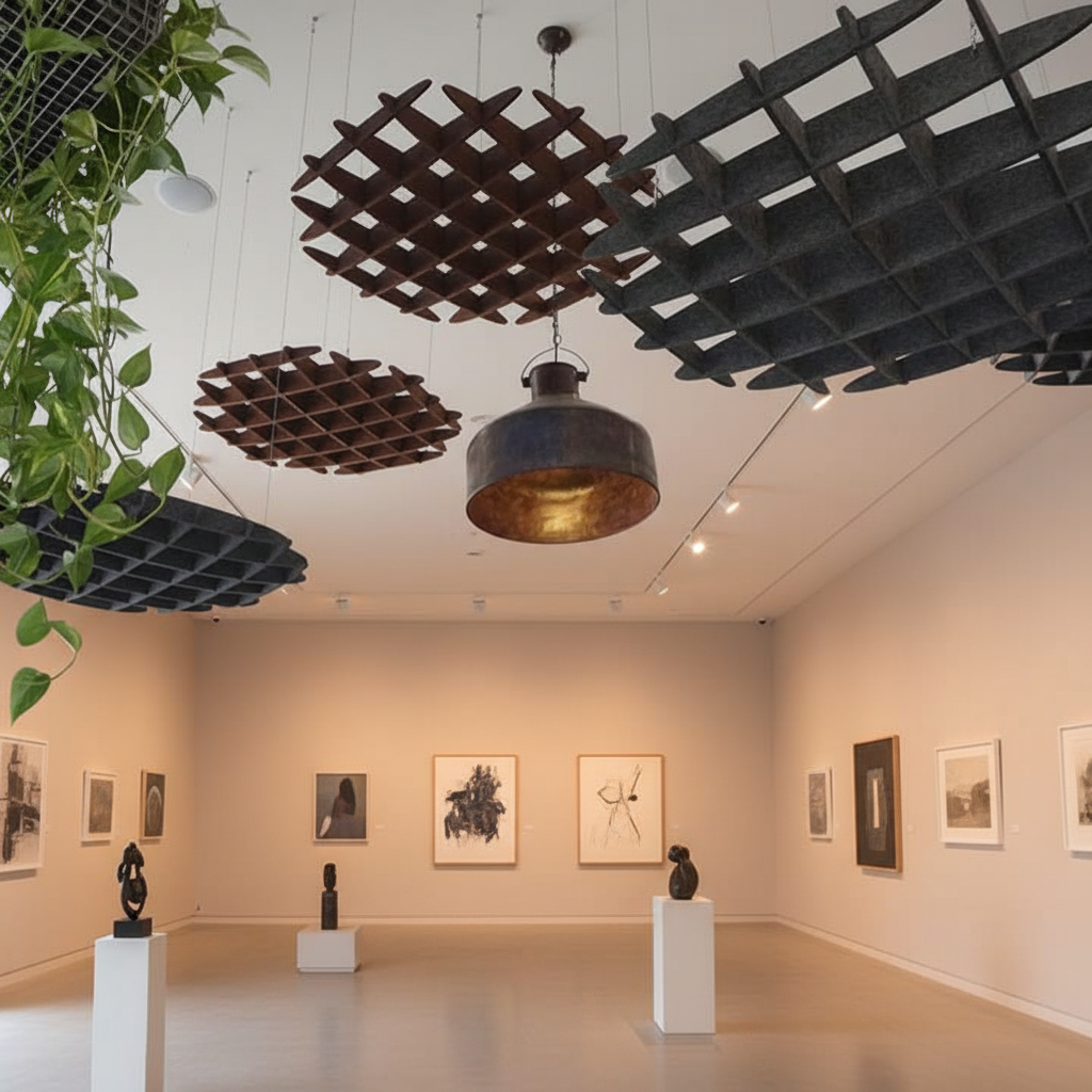 Art gallery acoustic panels