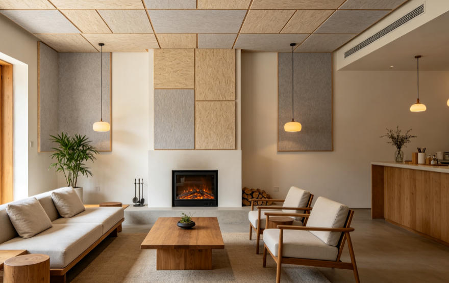 wood wool acoustic panel