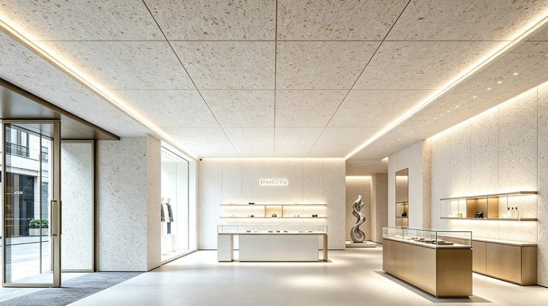 wood wool acoustic ceiling