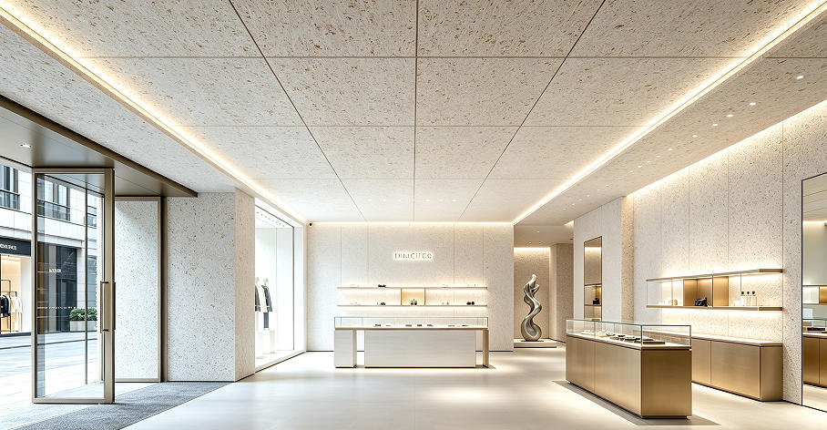 wood wool acoustic ceiling