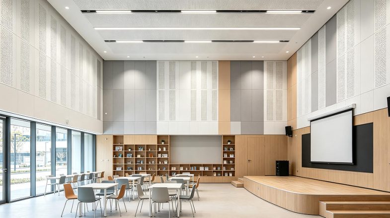grooved perforated acoustic panel