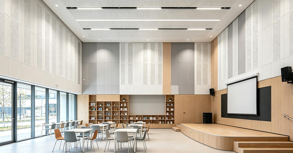 grooved perforated acoustic panel