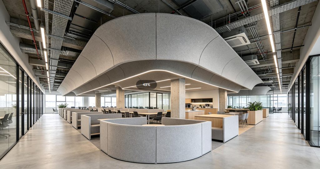 custom curved acoustic partition