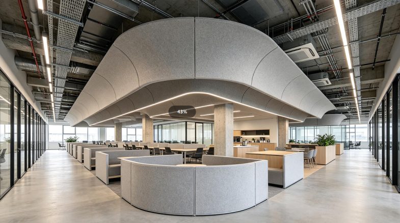 custom curved acoustic partition