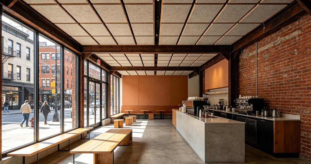 coffee shop acoustic ceiling