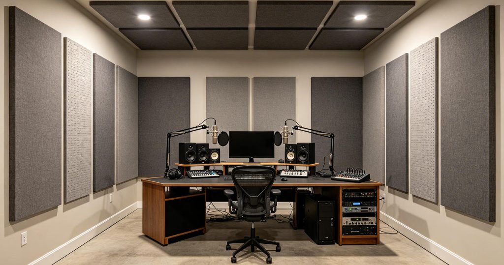 home podcast studio acoustics