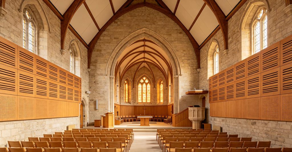 grooved perforated acoustic panels