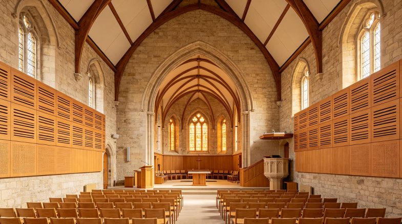 grooved perforated acoustic panels