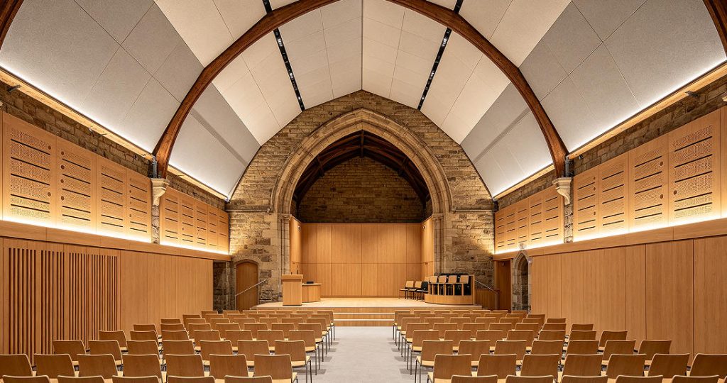 grooved perforated acoustic panels