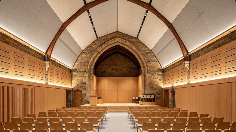 grooved perforated acoustic panels