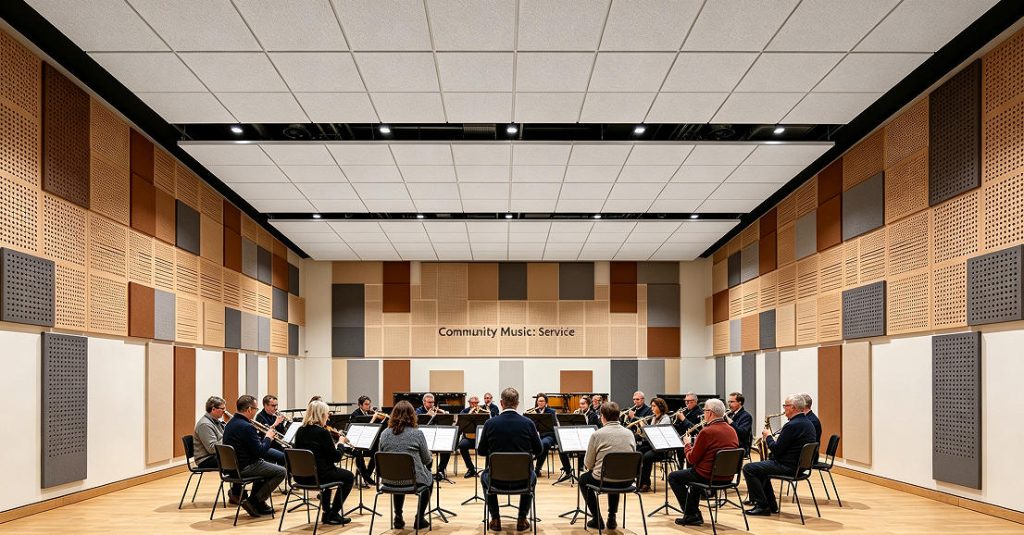 grooved perforated acoustic panels