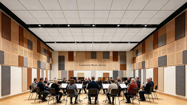 grooved perforated acoustic panels