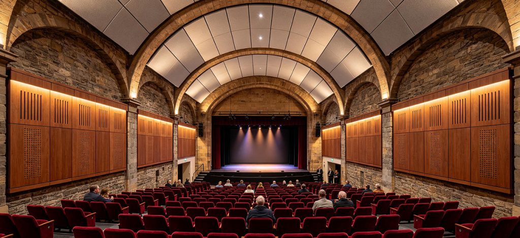 grooved perforated acoustic panels