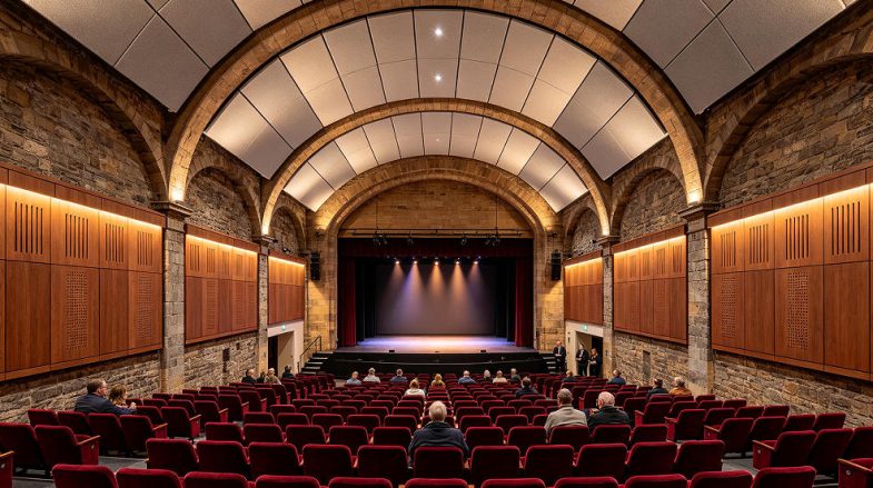 grooved perforated acoustic panels