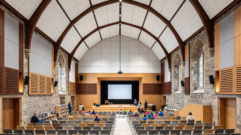 grooved perforated acoustic panels