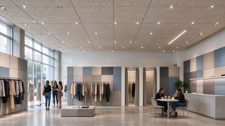 wood wool acoustic ceiling