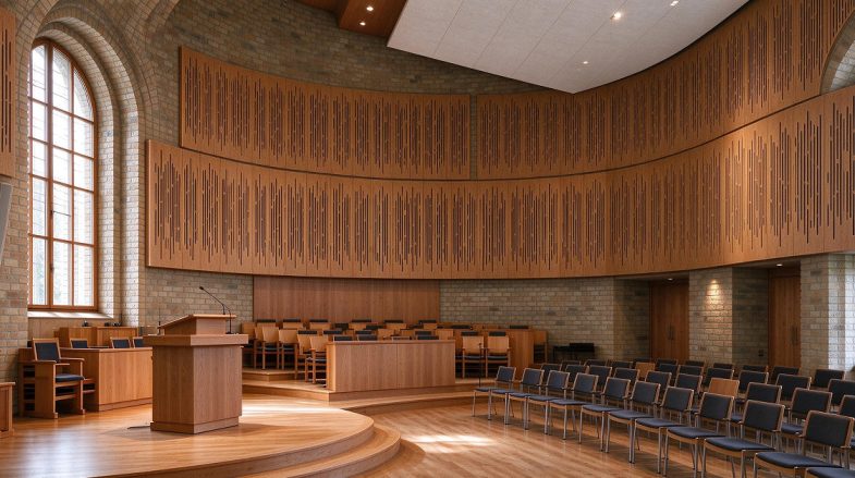 perforated grooved acoustic panel